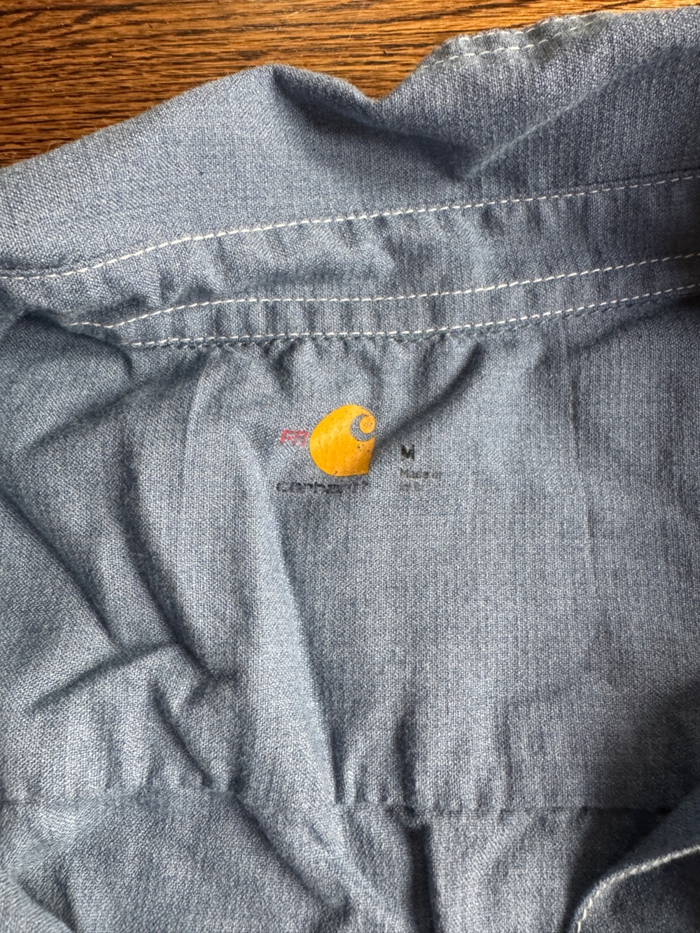 Carhartt Women's FR Blue Button-Down Work Shirt - Picture 2 of 4
